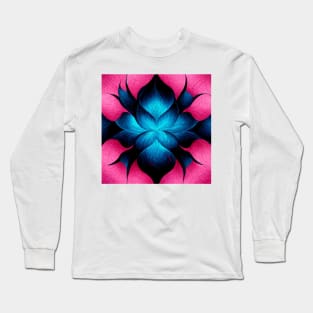 Texture Pink and Blue Surrealism Long Sleeve T-Shirt